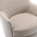 Richfield Oatmeal Wood Base Swivel Chair Natural Foam Polyester