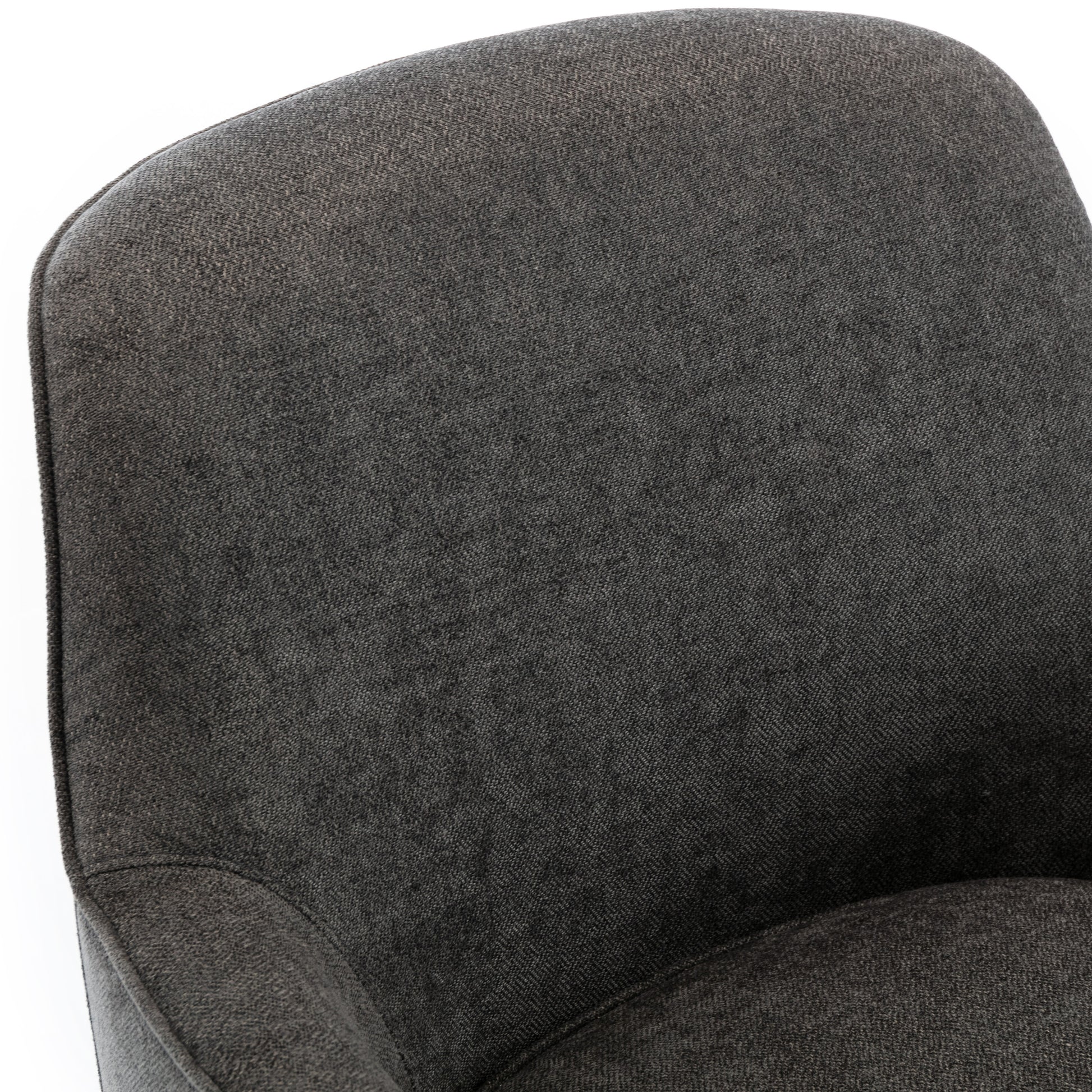 Richfield Charcoal Wood Base Swivel Chair Charcoal Grey Foam Polyester