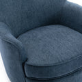 Richfield Cadet Blue Wood Base Swivel Chair Blue Foam Polyester