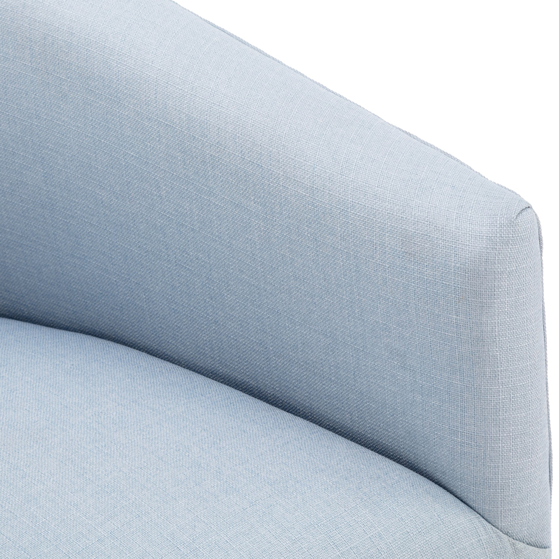 Earl Sky Blue Skirted Swivel Chair Light Blue Foam Polyester