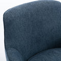 Richfield Cadet Blue Wood Base Swivel Chair Blue Foam Polyester