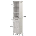 Floor Standing Cabinet With 1 Door And 1 Drawer White White Mdf