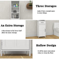 Floor Standing Cabinet With 1 Door And 1 Drawer White White Mdf