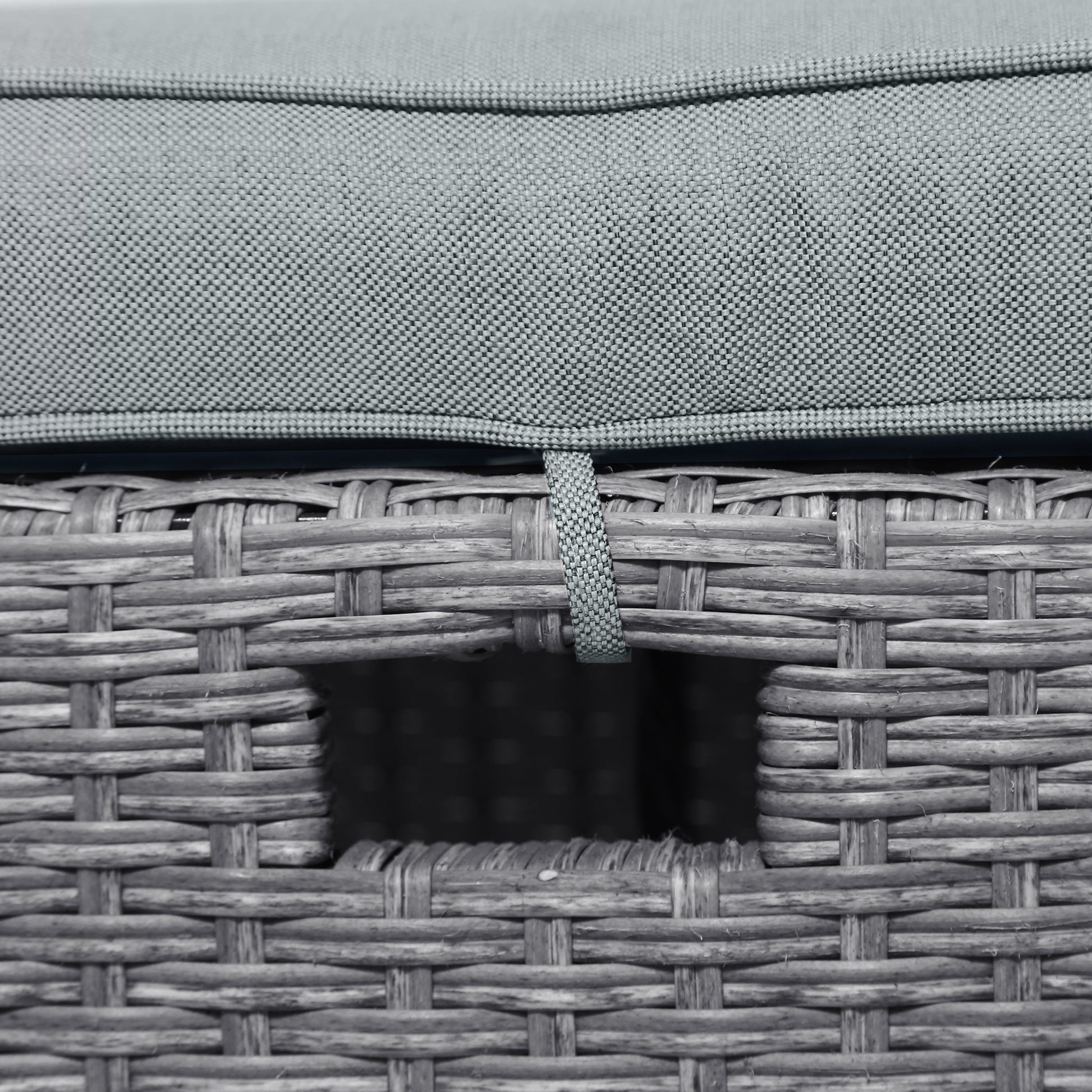 6 Piece Outdoor Rattan Wicker Set Patio Garden Backyard Sofa, Chair, Stools And Table Gray Rattan Gray Cushion Yes Complete Patio Set Grey Weather Resistant Frame Bedroom Casual Complete Patio Sets Foam Rattan