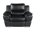 Genuine Leather Chair Black Foam Leather