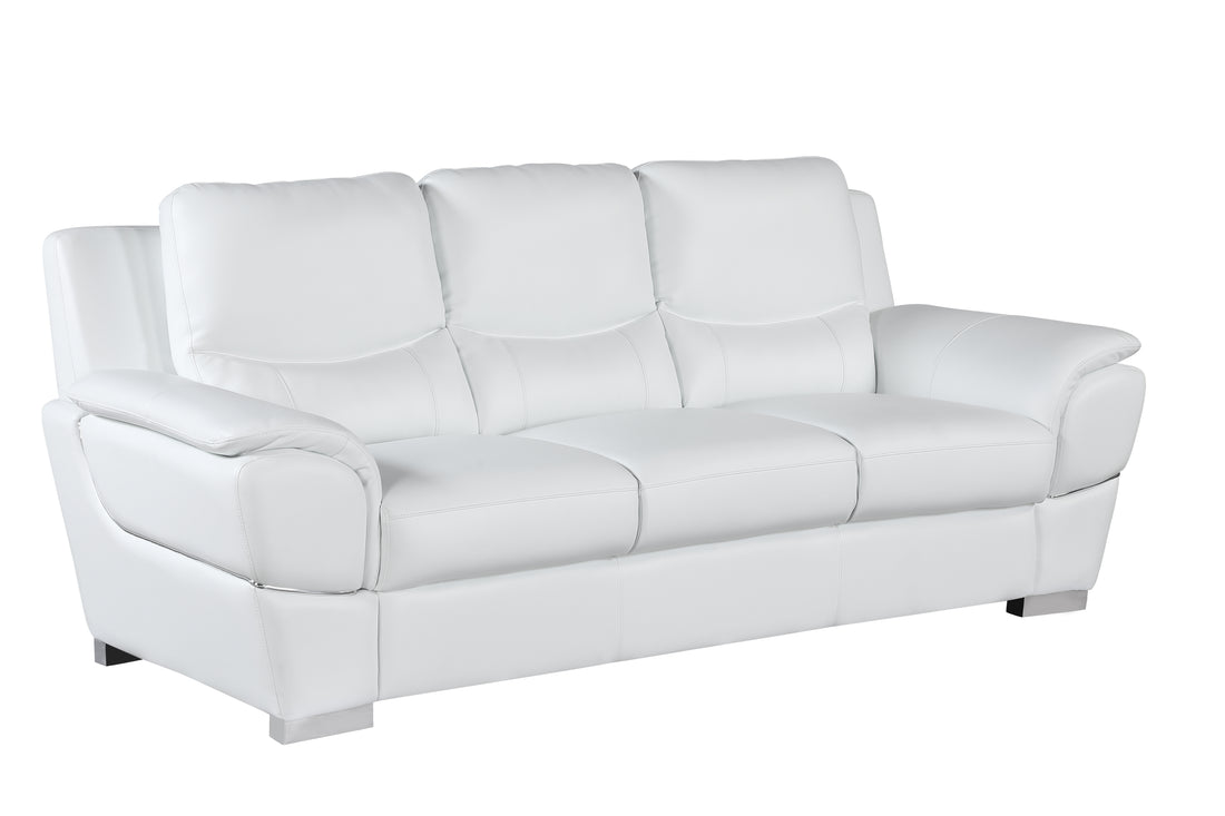 Genuine Leather Sofa White Foam Leather