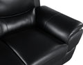 Genuine Leather Loveseat Black Foam Leather