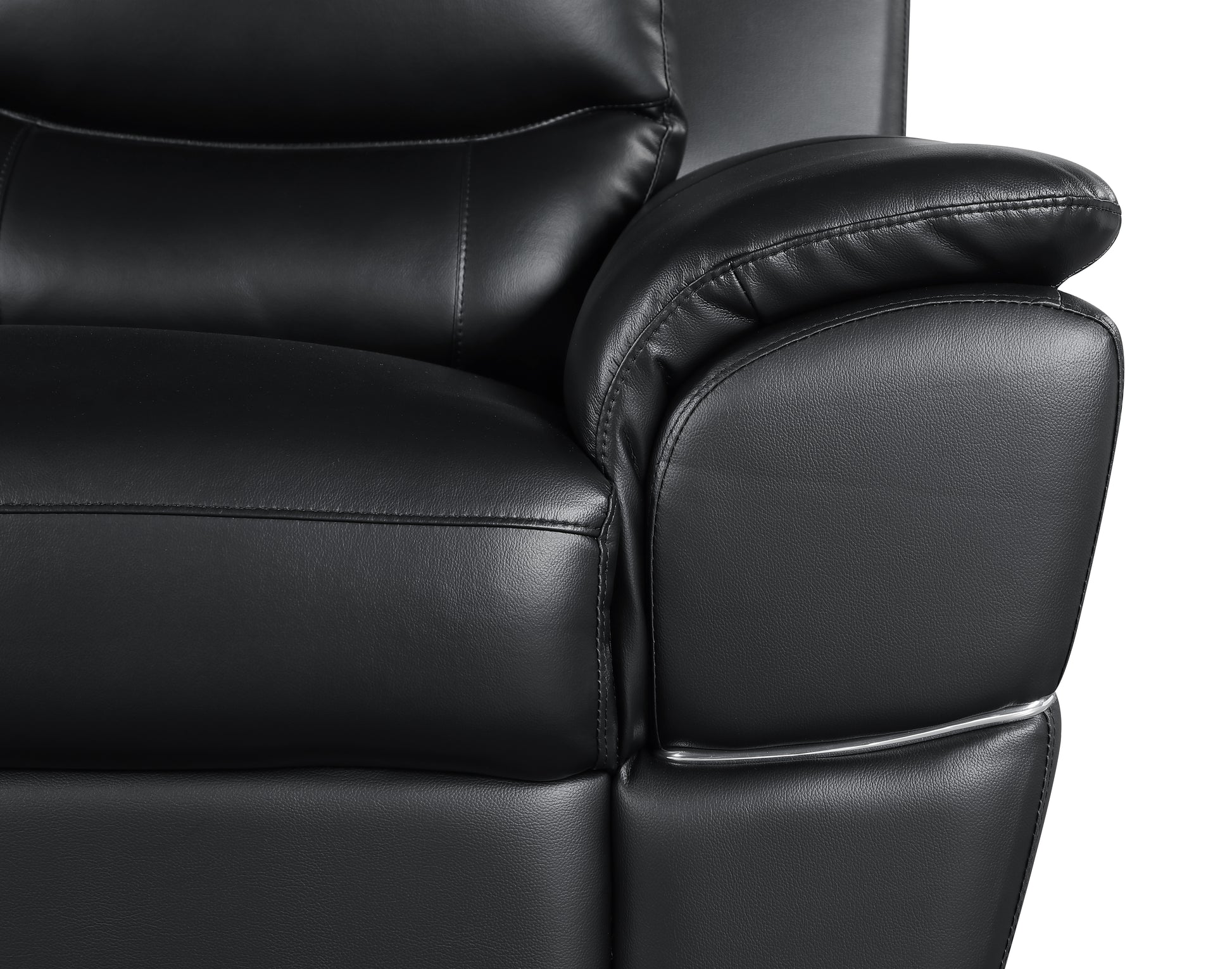 Genuine Leather Chair Black Foam Leather