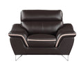 Genuine Leather Chair Brown Foam Leather