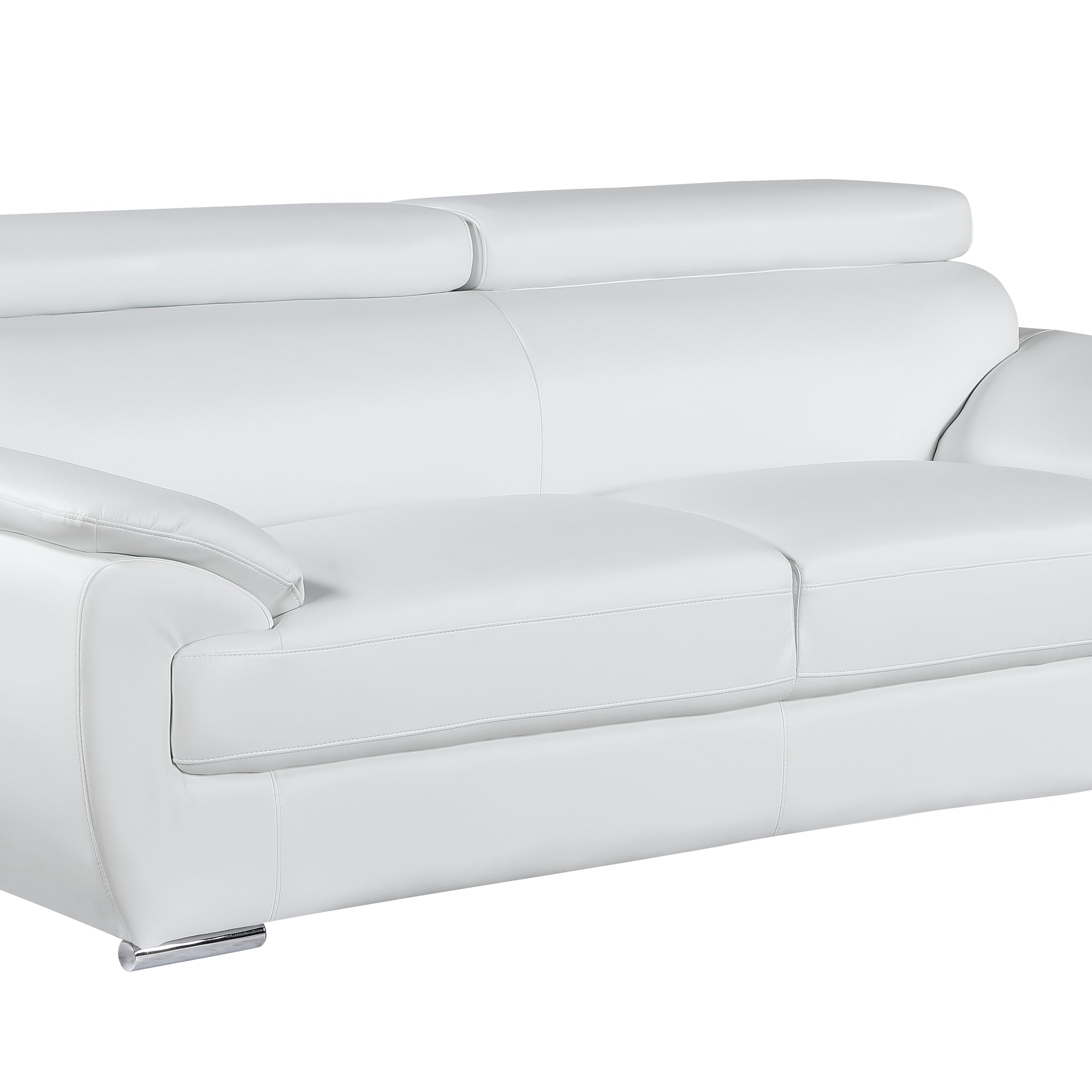Genuine Leather Sofa White Foam Leather