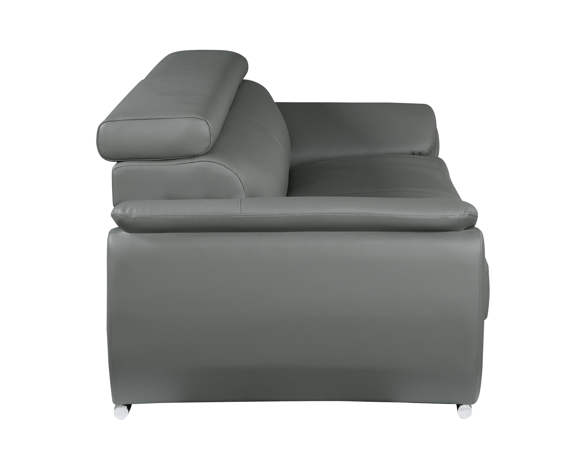 Genuine Leather Chair Gray Foam Leather