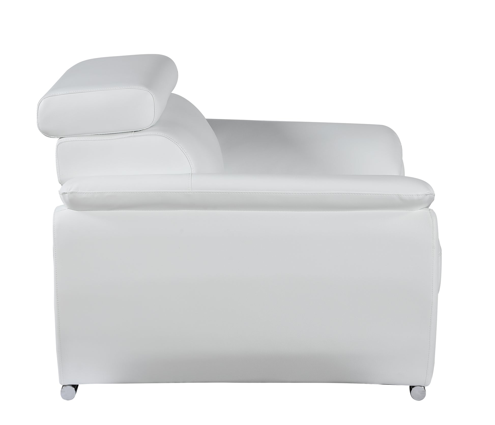 Genuine Leather Chair White Foam Leather