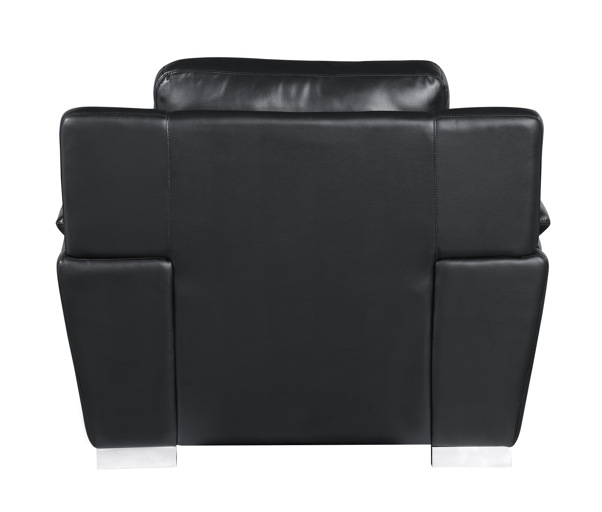 Genuine Leather Chair Black Foam Leather