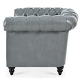 1 Seater Sofa For Living Room Gray Pu