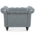 1 Seater Sofa For Living Room Gray Pu