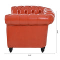 1 Seater Sofa For Living Room Orange Pu