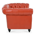 1 Seater Sofa For Living Room Orange Pu