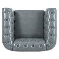 1 Seater Sofa For Living Room Gray Pu