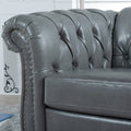 1 Seater Sofa For Living Room Gray Pu