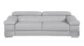 Top Grain Italian Leather Sofa Light Gray Foam Leather