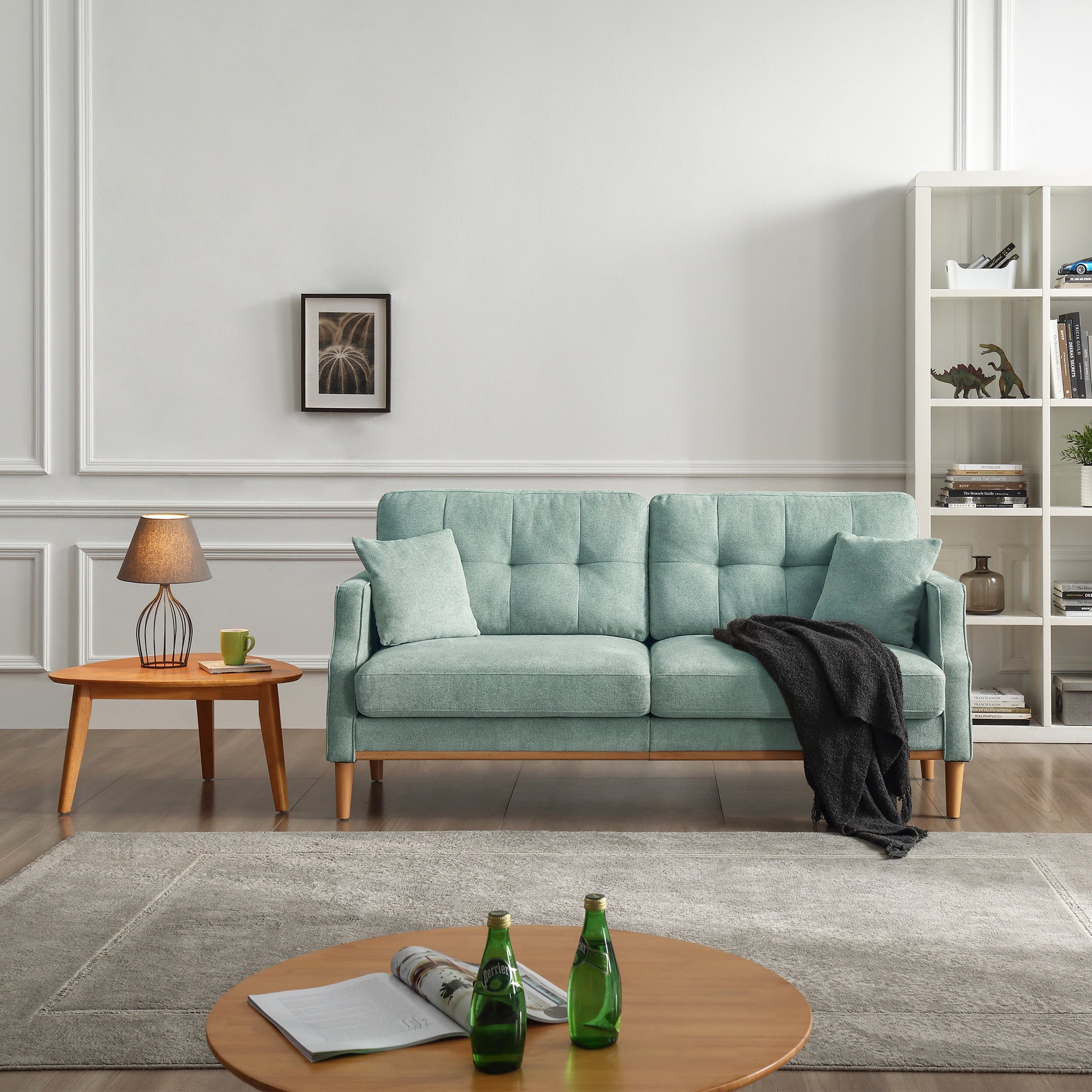 Living Space Sofa 3 Seater With Waterproof Fabricusb Charge Port Blue Foam Fabric 3 Seat