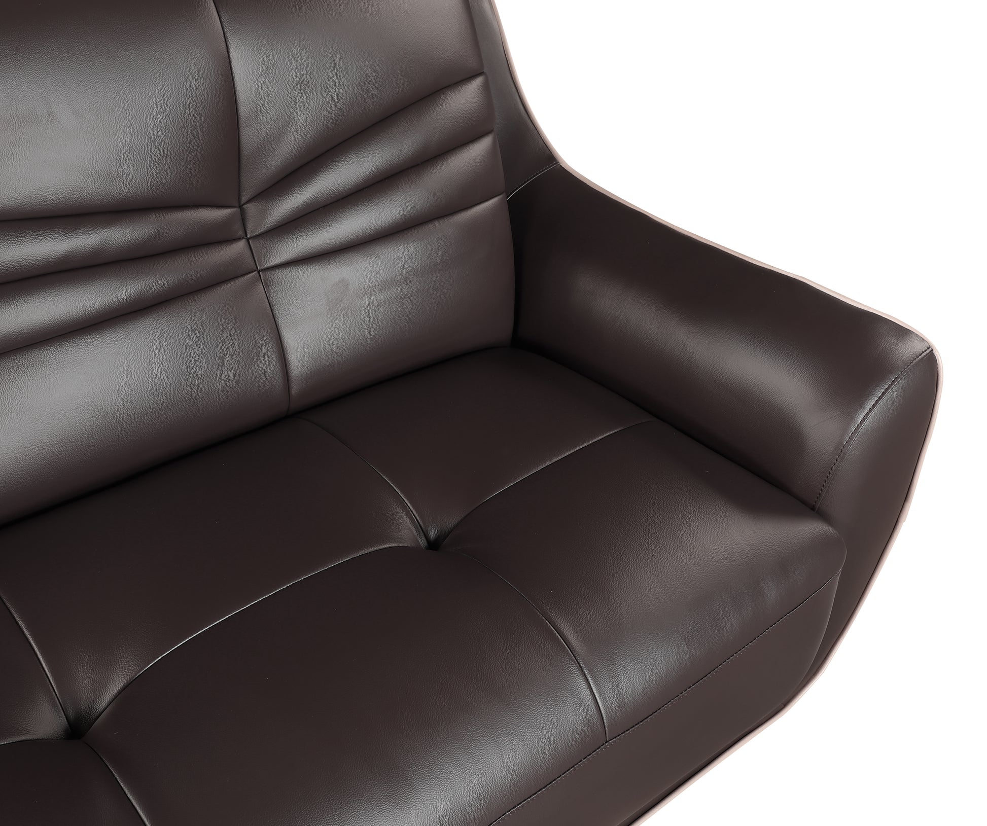 Genuine Leather Chair Brown Foam Leather