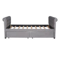 Twin Size Upholstered Daybed With Drawers, Wood Slat Support, Gray Old Sku :Lp000117Aae Twin Gray Upholstered