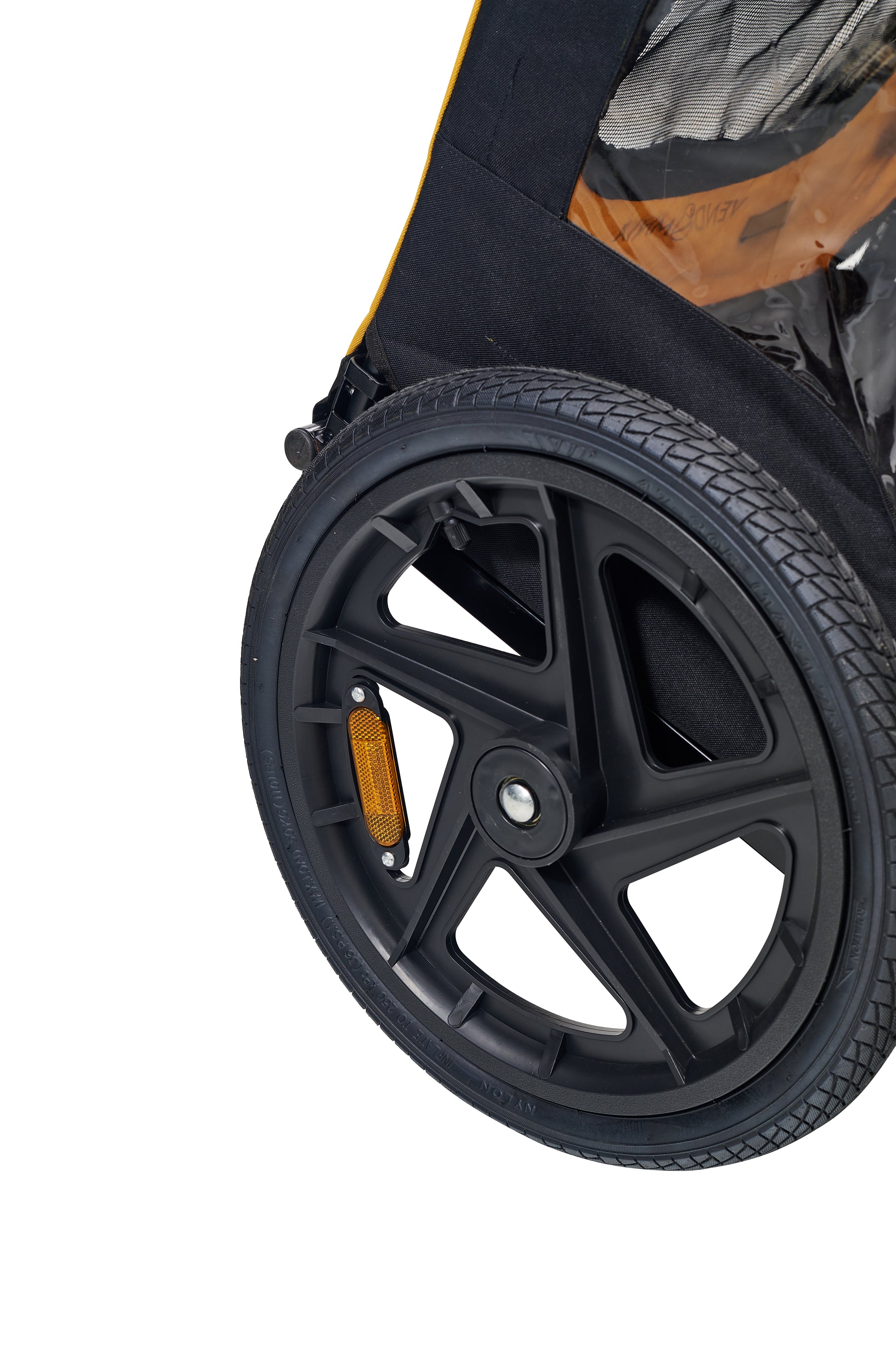 Yellow Outdoor Heavy Duty Foldable Utility Pet Stroller Dog Carriers Bicycle Trailer Yellow Oxford Fabric Steel