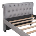 Twin Size Upholstered Daybed With Drawers, Wood Slat Support, Gray Old Sku :Lp000117Aae Twin Gray Upholstered