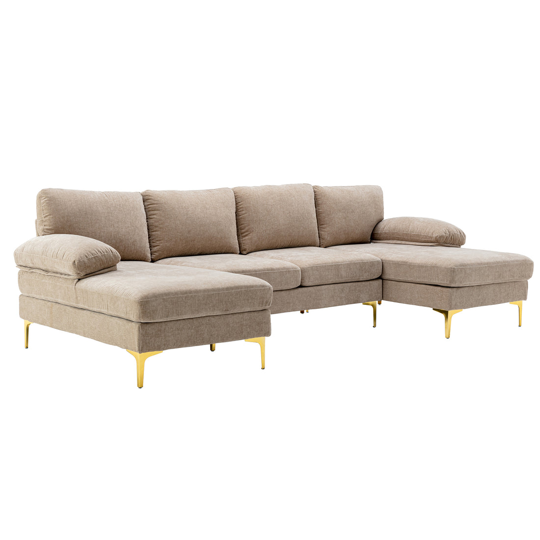 Coolmore Accent Sofa Living Room Sofa Sectional Sofa Camel Polyester