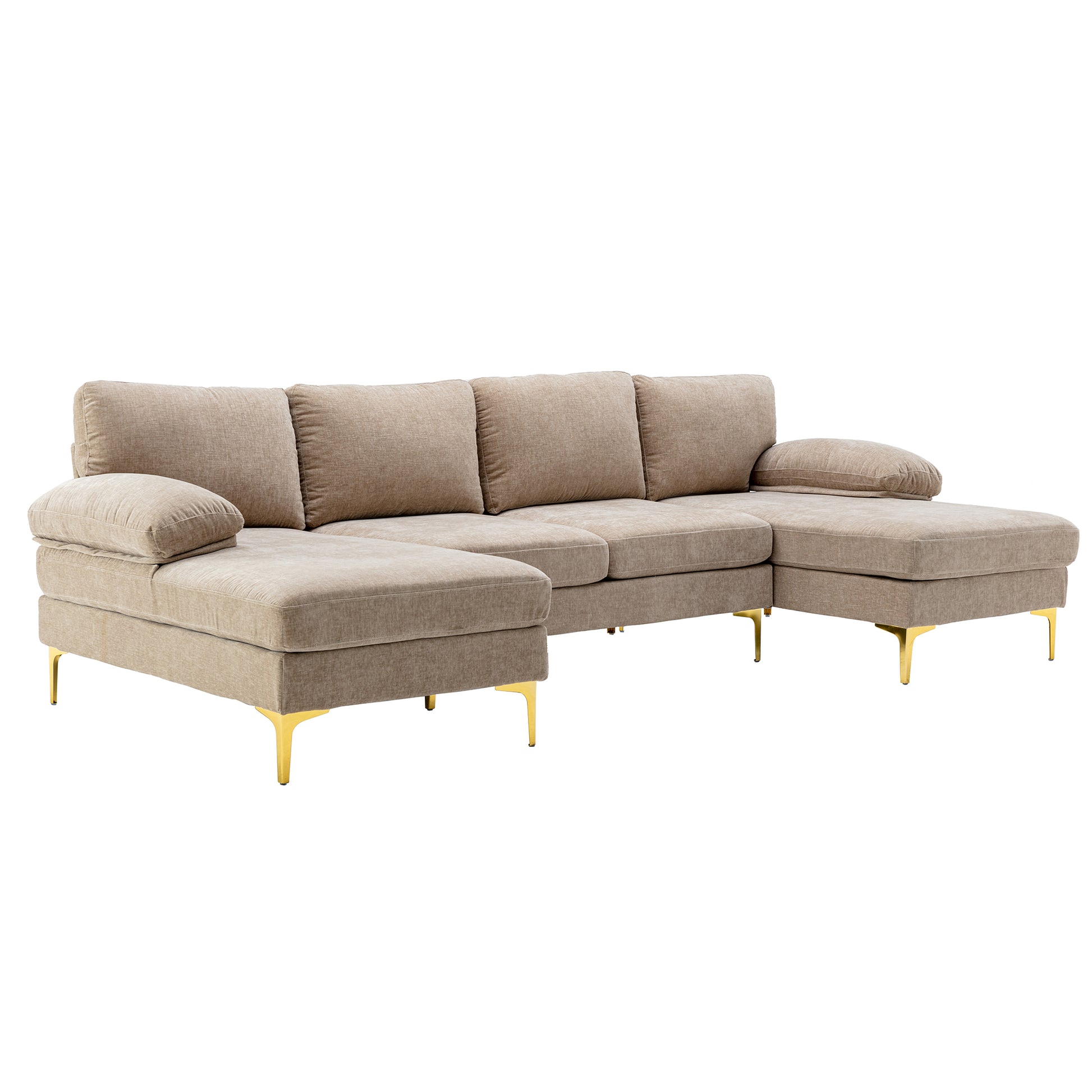 Coolmore Accent Sofa Living Room Sofa Sectional Sofa Camel Polyester