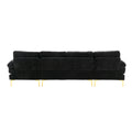 Coolmore Accent Sofa Living Room Sofa Sectional Sofa Black Polyester