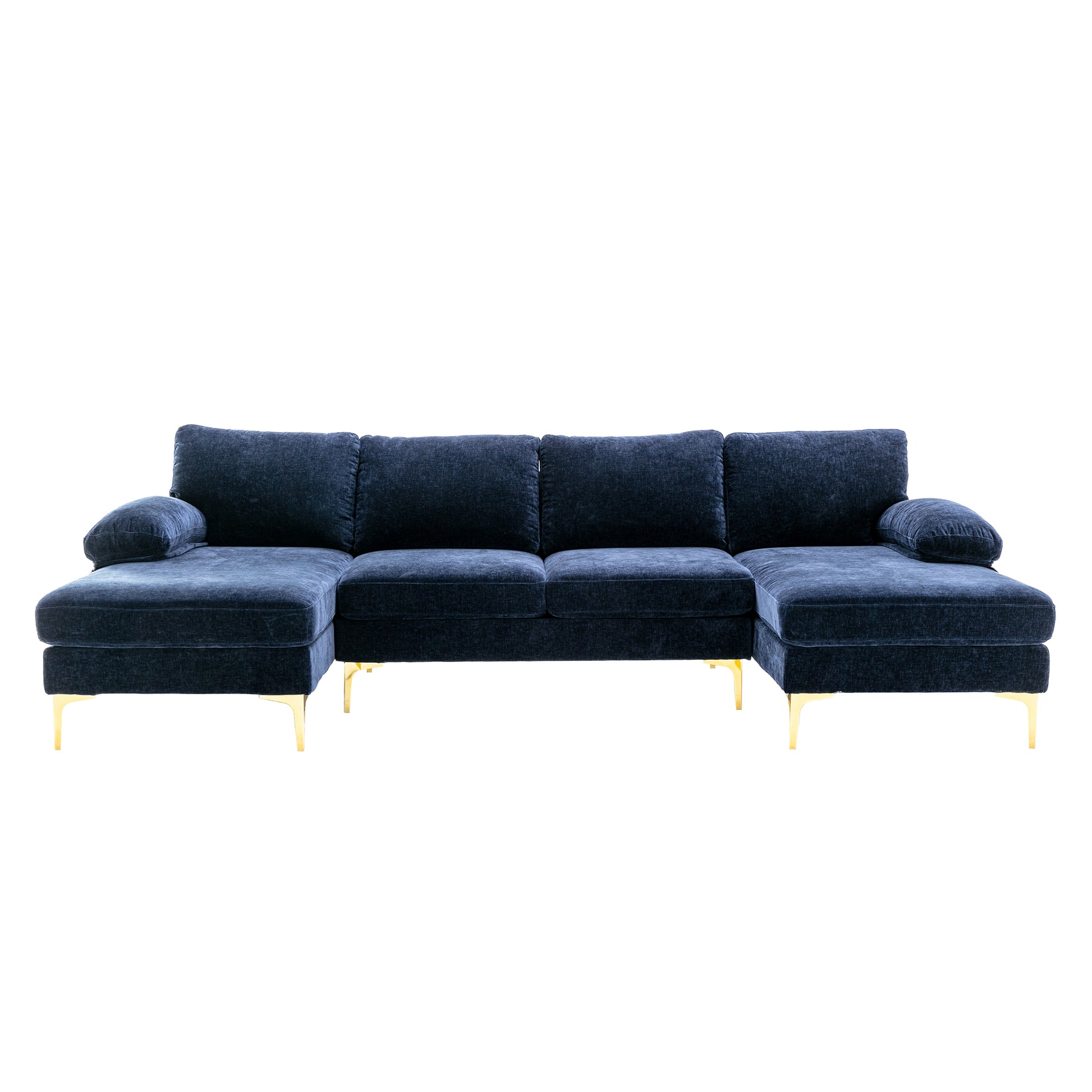 Coolmore Accent Sofa Living Room Sofa Sectional Sofa Navy Blue Polyester