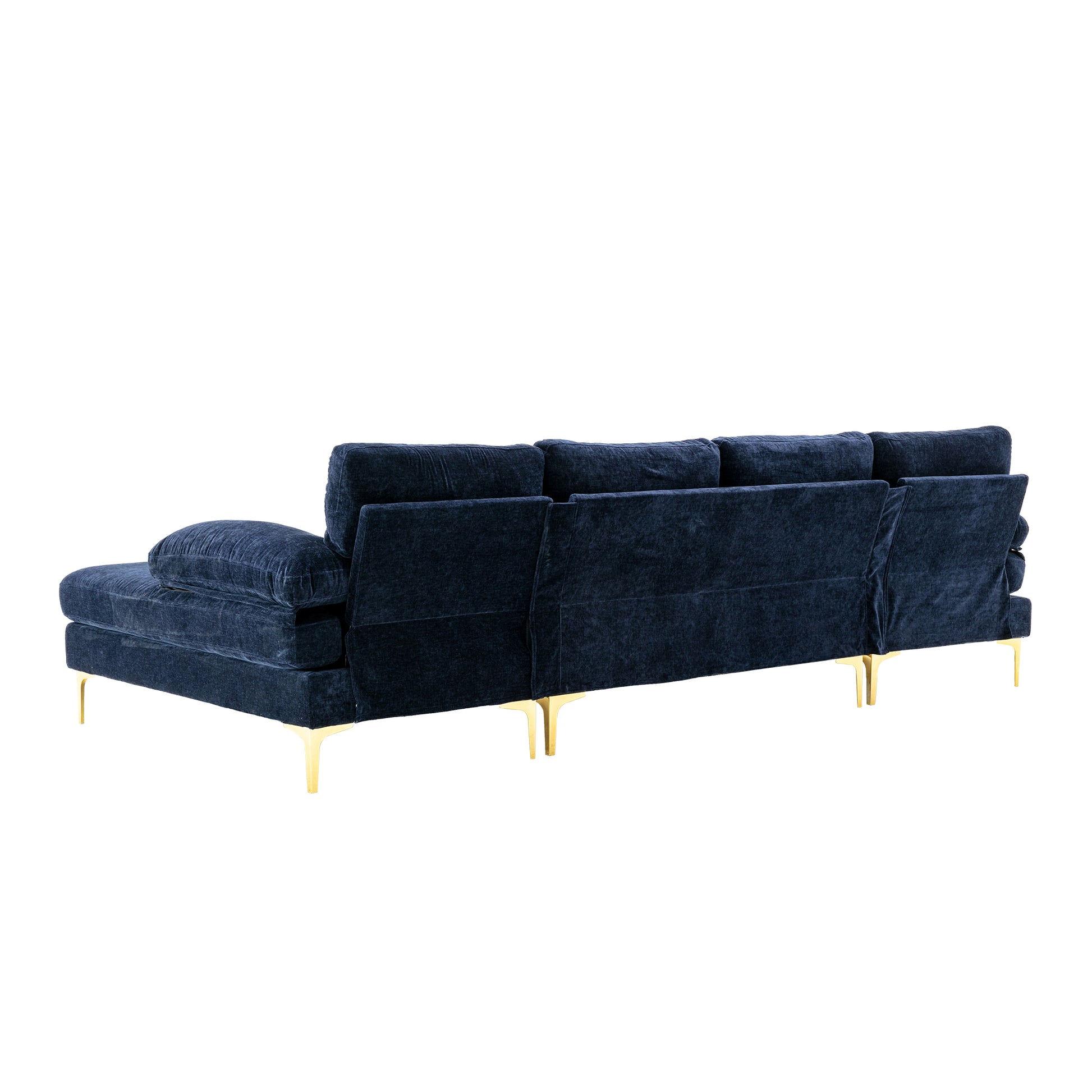 Coolmore Accent Sofa Living Room Sofa Sectional Sofa Navy Blue Polyester