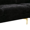 Coolmore Accent Sofa Living Room Sofa Sectional Sofa Black Polyester