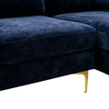 Coolmore Accent Sofa Living Room Sofa Sectional Sofa Navy Blue Polyester