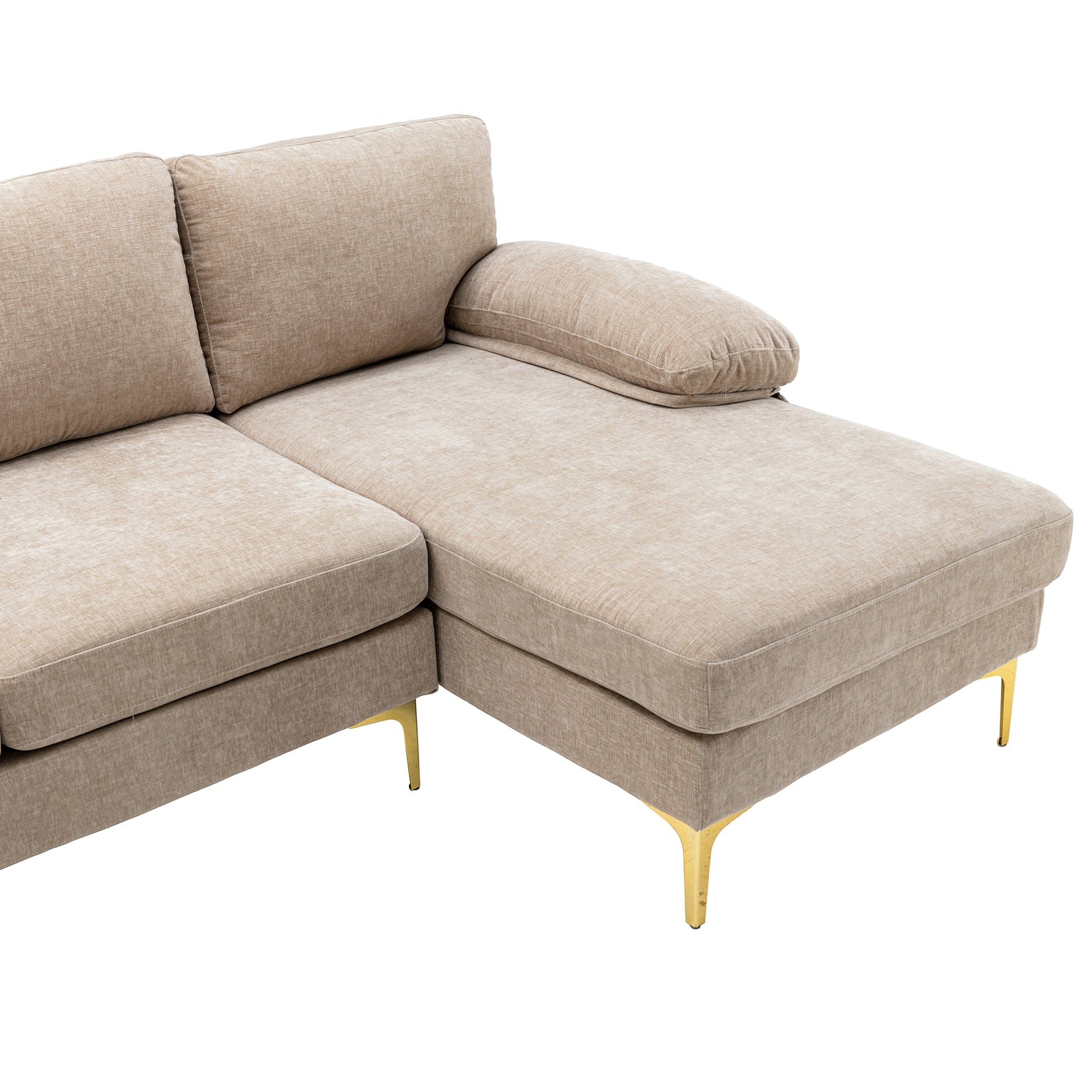 Coolmore Accent Sofa Living Room Sofa Sectional Sofa Camel Polyester