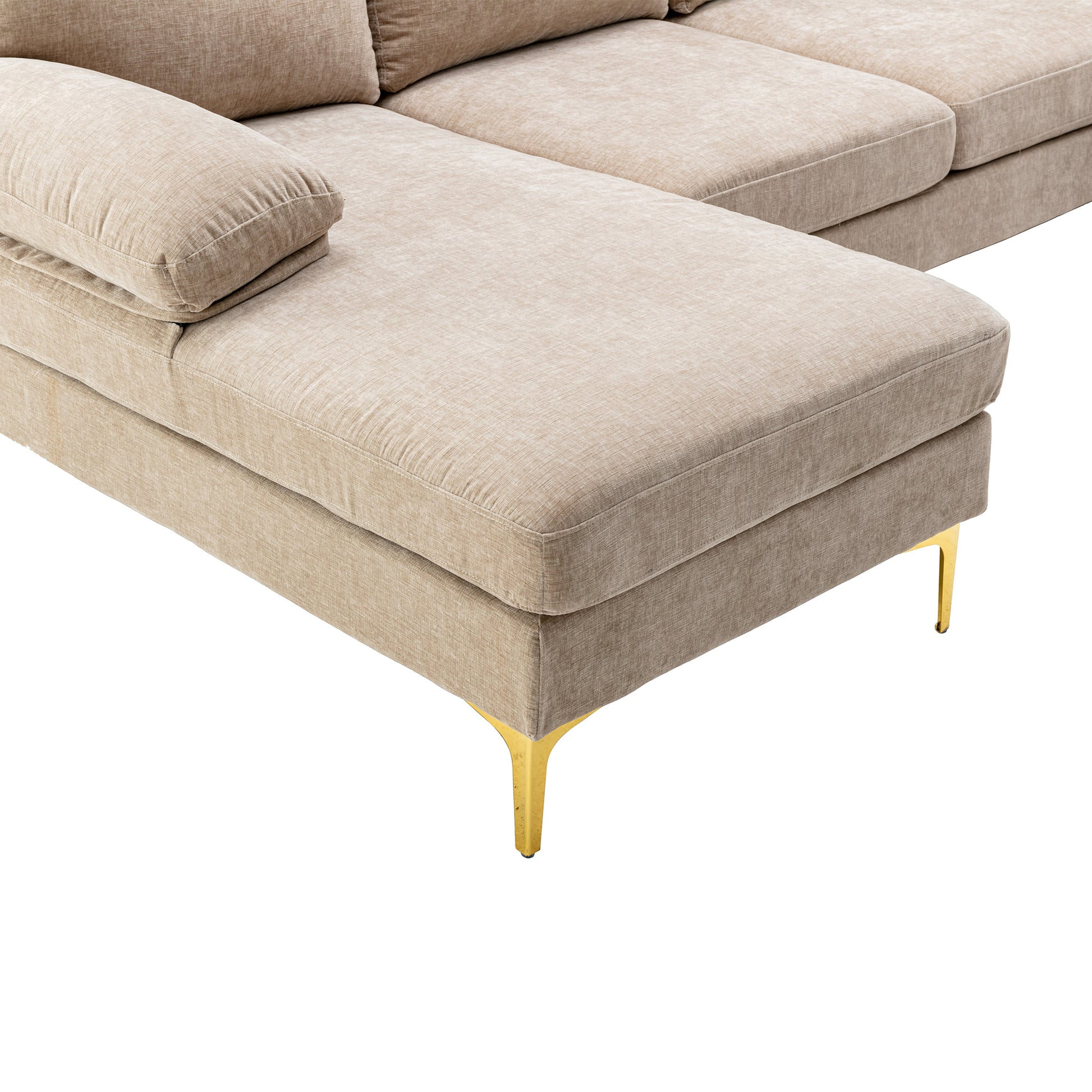 Coolmore Accent Sofa Living Room Sofa Sectional Sofa Camel Polyester