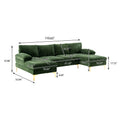 Coolmore Accent Sofa Living Room Sofa Sectional Sofa Green Polyester