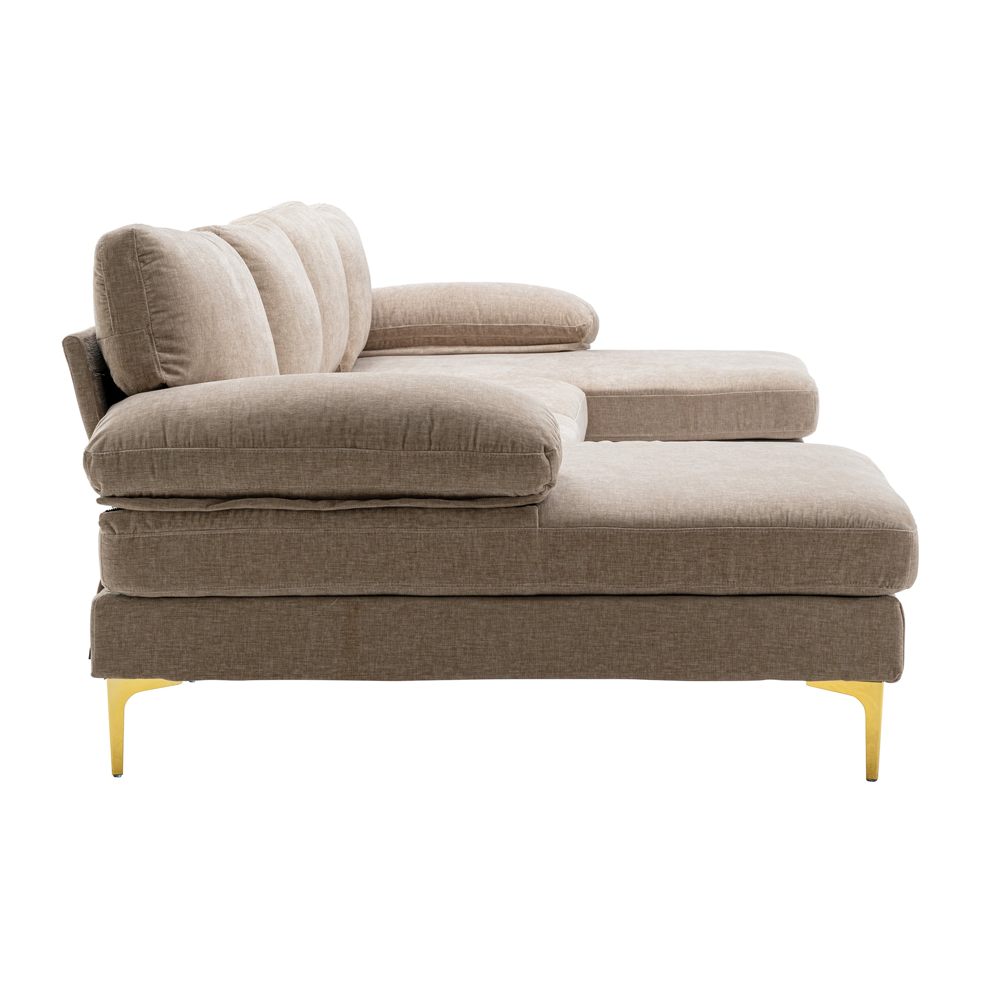 Coolmore Accent Sofa Living Room Sofa Sectional Sofa Camel Polyester