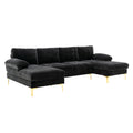 Coolmore Accent Sofa Living Room Sofa Sectional Sofa Black Polyester
