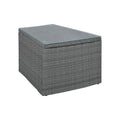 10 Piece Outdoor Sectional Half Round Patio Rattan Sofa Set, Pe Wicker Conversation Furniture Set Combination, Light Gray Yes Complete Patio Set Light Gray Water Resistant Frame Water Resistant