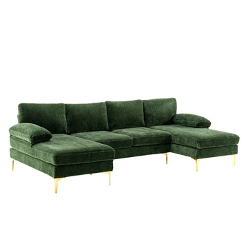 Coolmore Accent Sofa Living Room Sofa Sectional Sofa Green Polyester