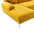 Coolmore Accent Sofa Living Room Sofa Sectional Sofa Mustard Yellow Polyester