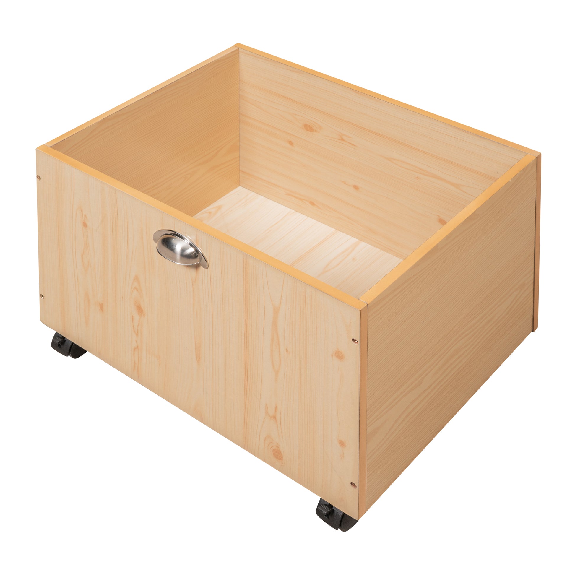 Twin Size Loft Bed Wood Bed With Two Storage Boxes Natrual Old Sku: Lp000075Aam Natural Solid Wood