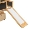 Twin Size Loft Bed Wood Bed With Two Storage Boxes Natrual Old Sku: Lp000075Aam Natural Solid Wood