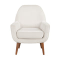Astrid Mid Century Sea Oat Velvet Arm Chair Beige Foam Velvet