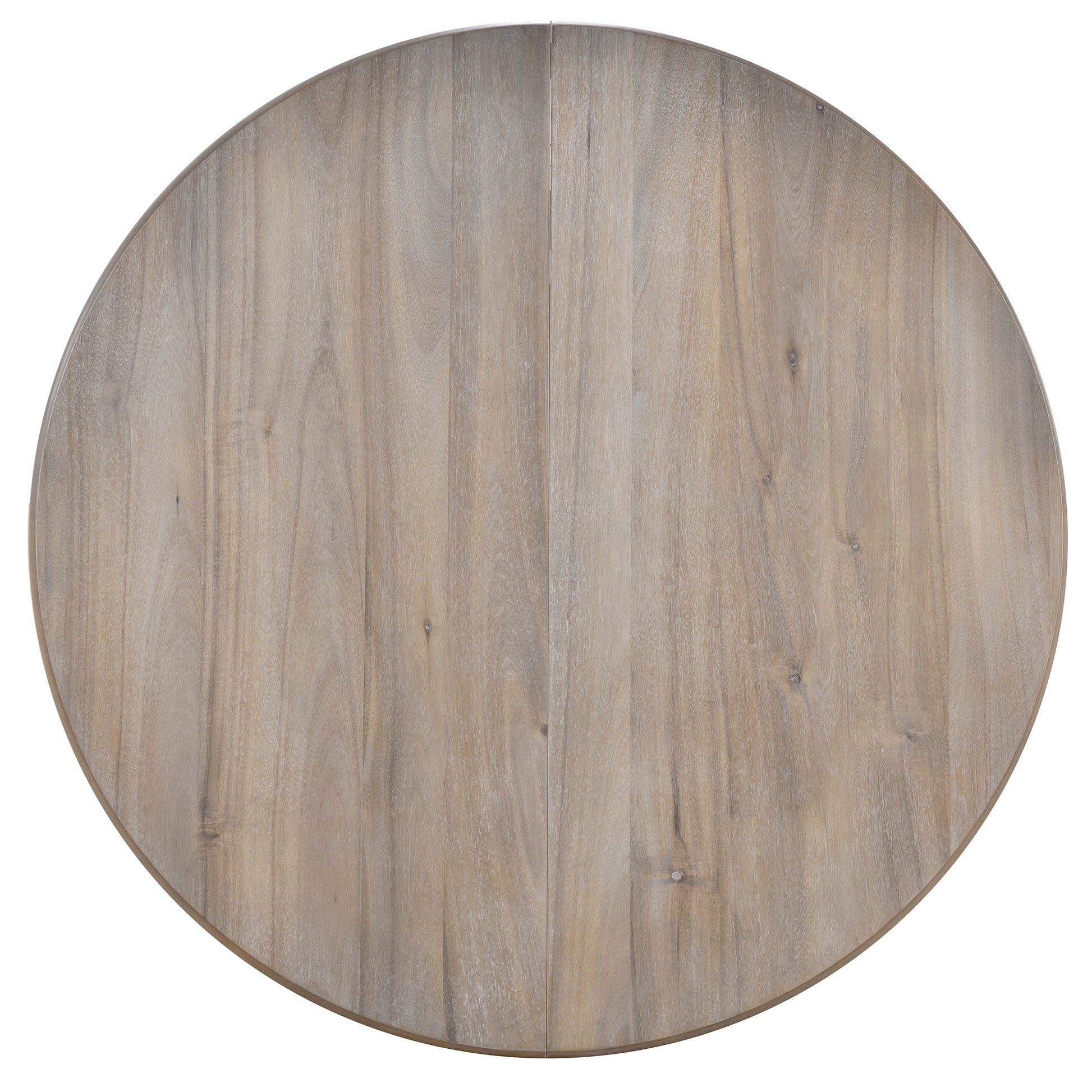 Wood Dining Table Round Extendable Dining Table For Dining Room Natural Wood Wash Natural Wood Wash Solid Wood