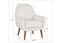 Astrid Mid Century Sea Oat Velvet Arm Chair Beige Foam Velvet