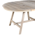Wood Dining Table Round Extendable Dining Table For Dining Room Natural Wood Wash Natural Wood Wash Solid Wood